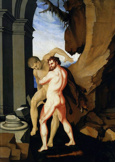 Héraclès et Antée. - Hans Baldung Grien - Alpha Reproduction