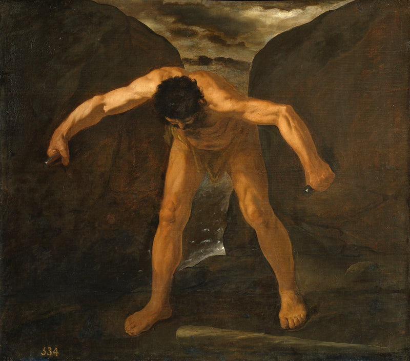 Геркулес, разделяющий горы Кальпе и Абила - Франсиско де Зурбаран