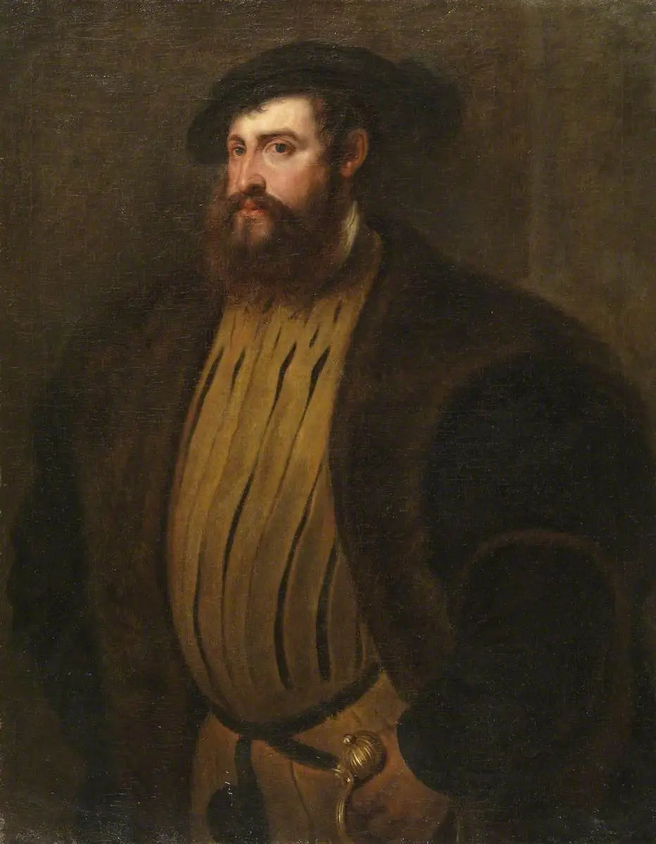 Hernan Cortez (?) (d'après Titien) - Peter Paul Rubens image 1 reproduction de peinture à l’huile
