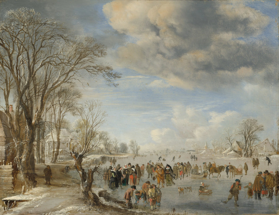 L'hiver en Hollande : scène de patinage - Aert van der Neer