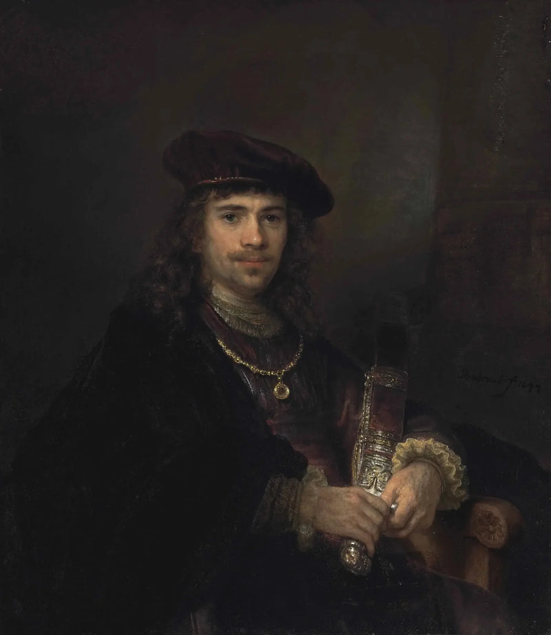 Мужчина с мечом и беретом - Рембрандт