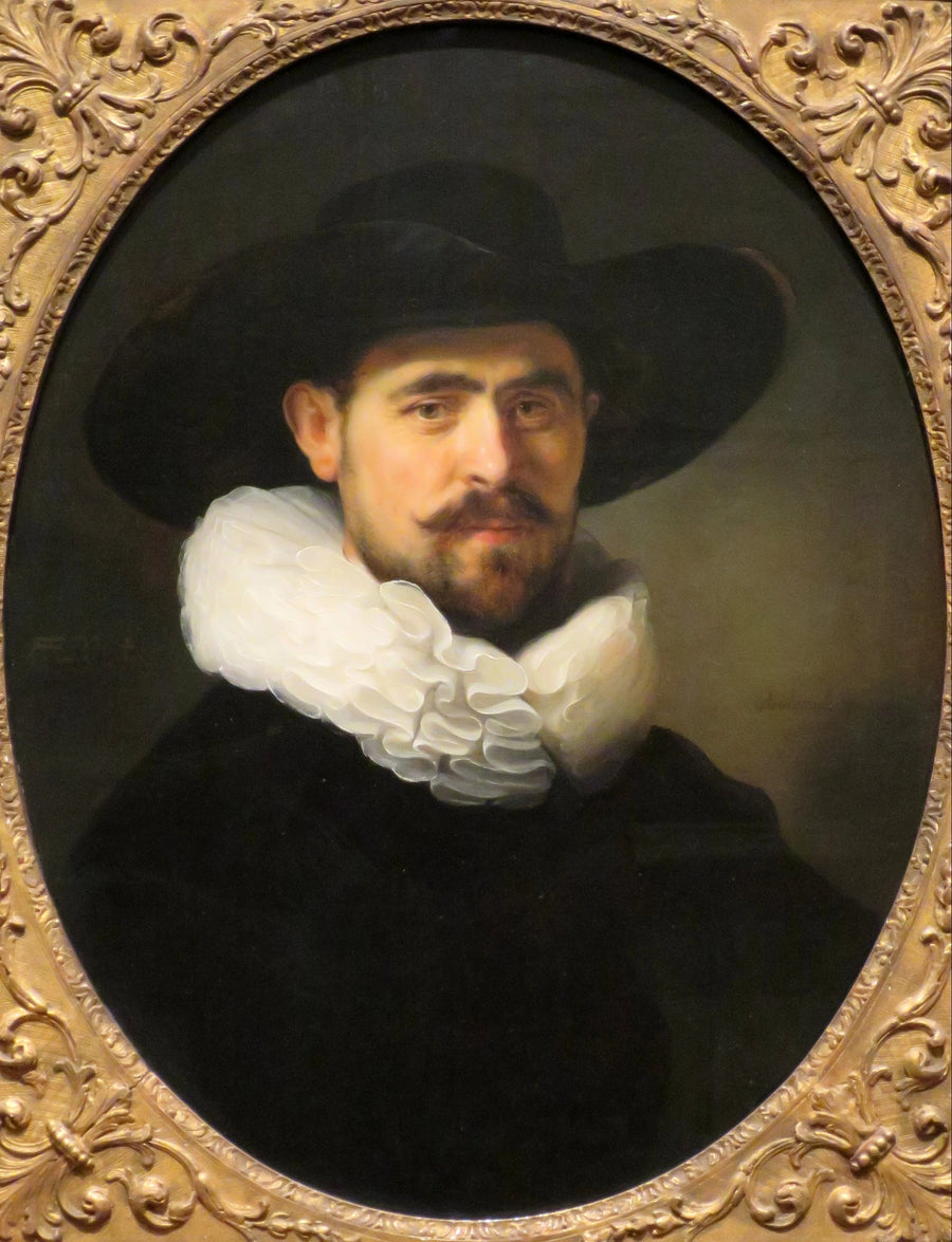 Portrait d’un homme barbu au grand chapeau — Rembrandt, 1633, Norton Simon Museum