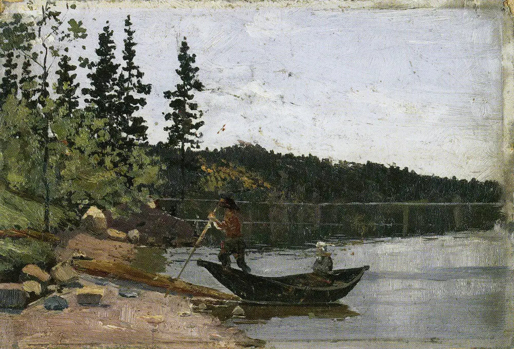 Reproduction du tableau « Homme et femme dans un bateau - Edvard Munch » par Alpha Reproduction en peinture à l’huile