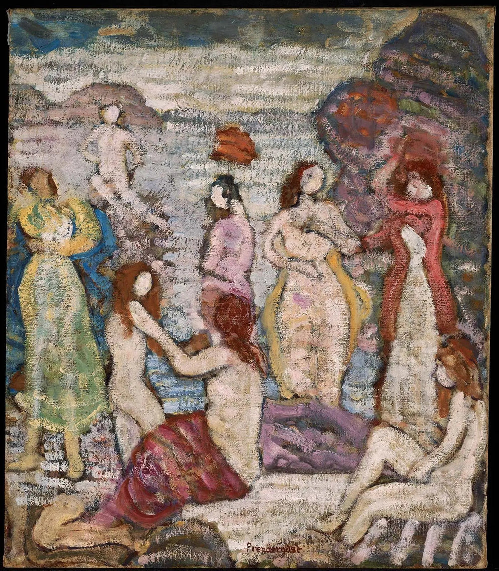 Huit baigneurs - Maurice Prendergast image 1 reproduction d’œuvre d’art à l’huile