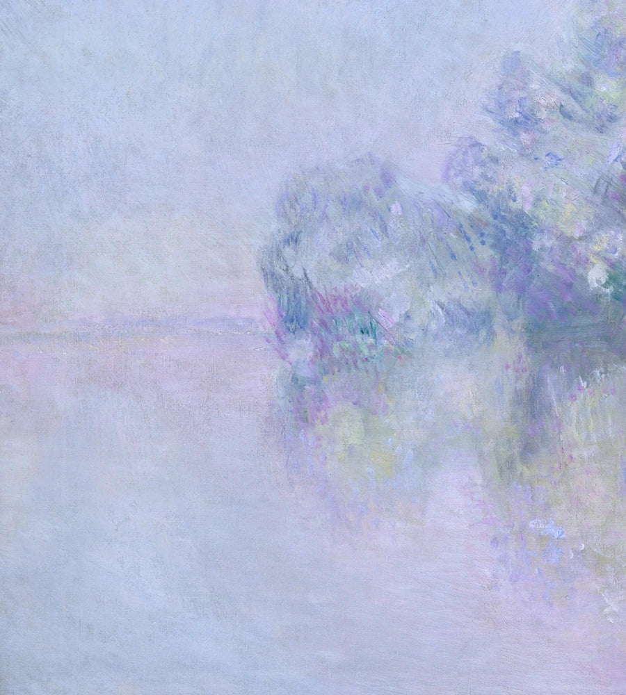 Détail de la brume mauve et de l’eau dans Île aux Orties près de Vernon W1491
