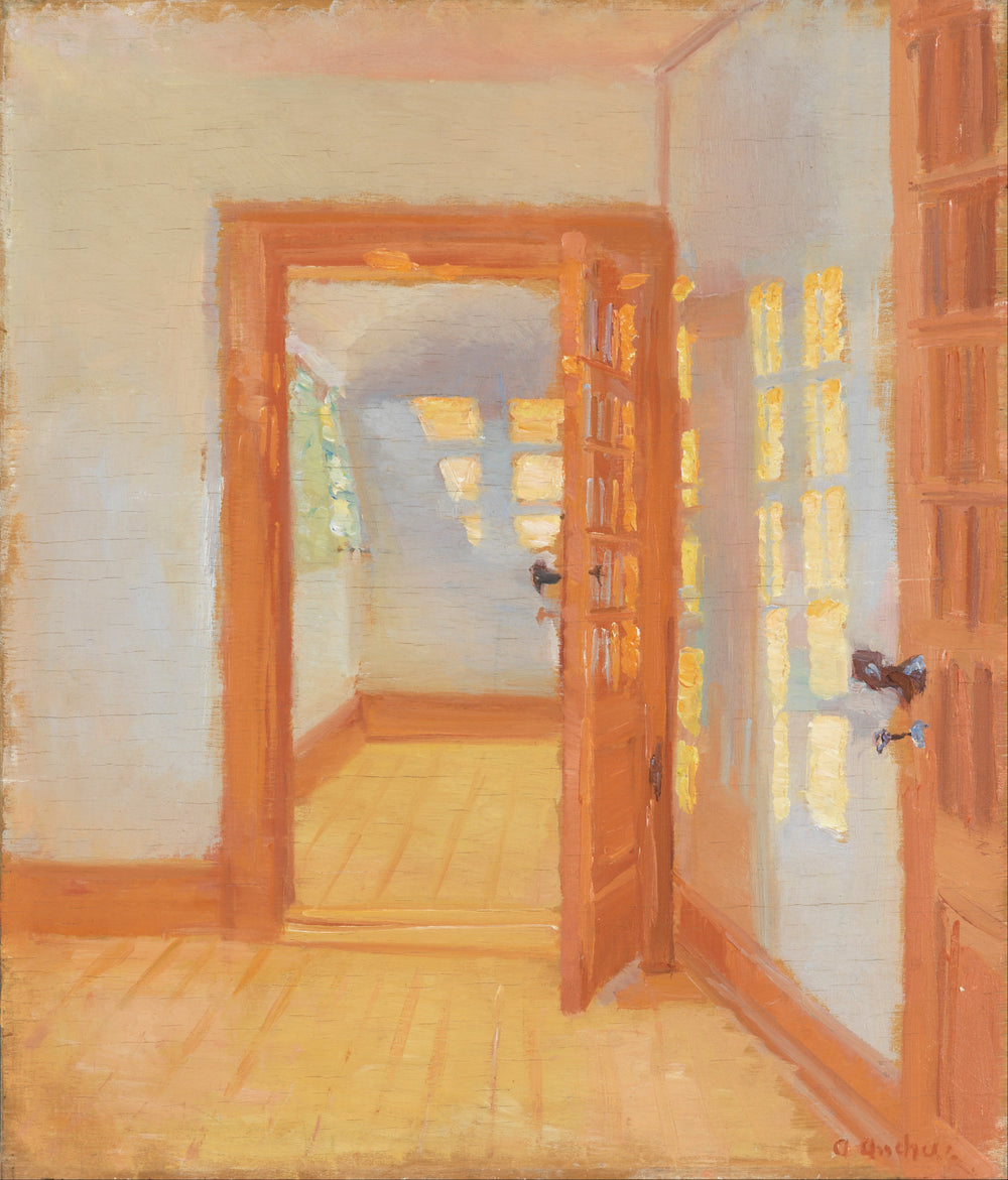 Intérieur. Annexe de Brøndum - Anna Ancher image 1 tableau peint à l’huile sur toile