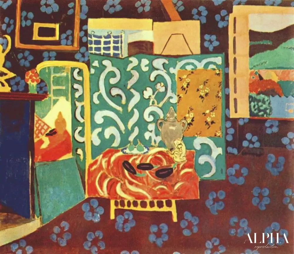 Intérieur avec des aubergines - Matisse - Reproductions de tableaux et peintures haut de gamme