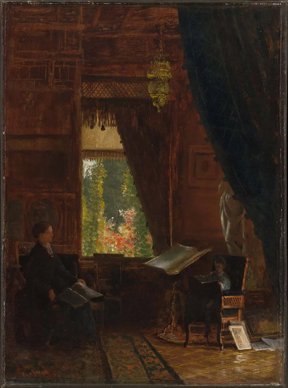 Intérieur d’une bibliothèque - Albert Bierstadt - Alpha Reproduction