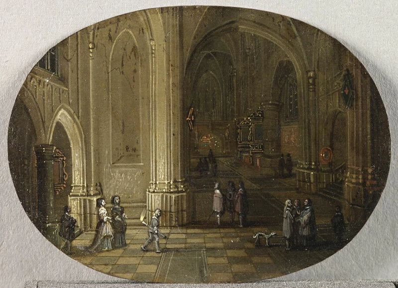 Intérieur d'église. Effet de nuit - Pieter II Neefs