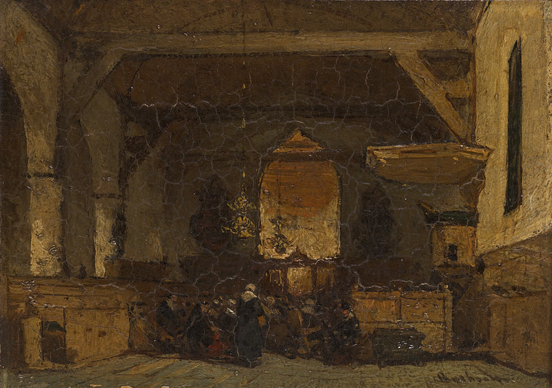 Intérieur de l'église du Pays de Maas - Johannes Bosboom