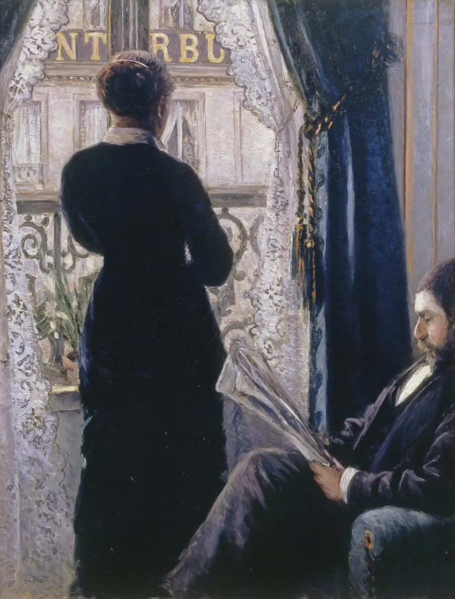 Интерьер, женщина у окна - Гюстав Каййботт