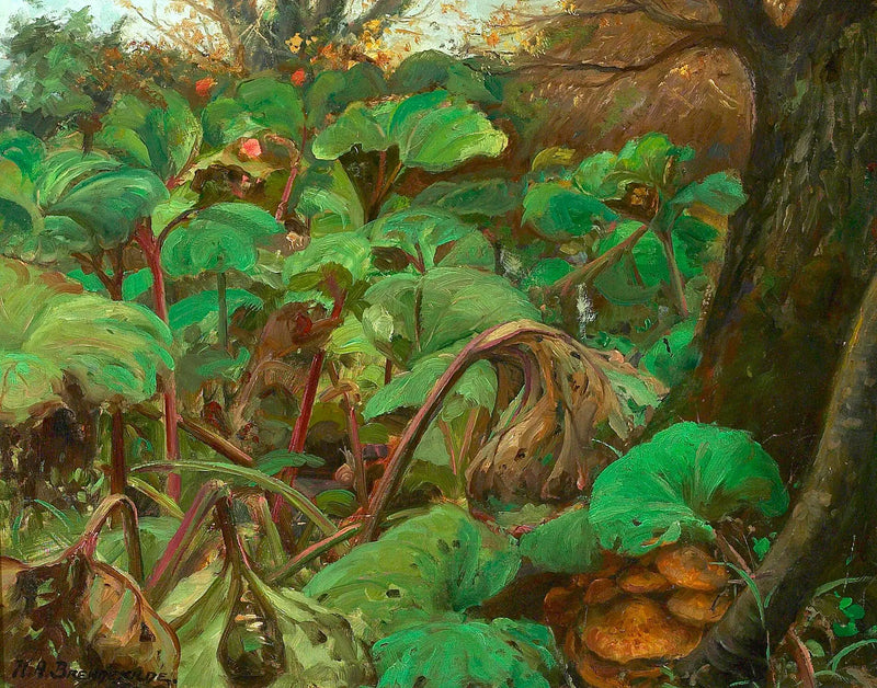 Сад ревеня в Херлуфшольме. - H. A. Brendekilde