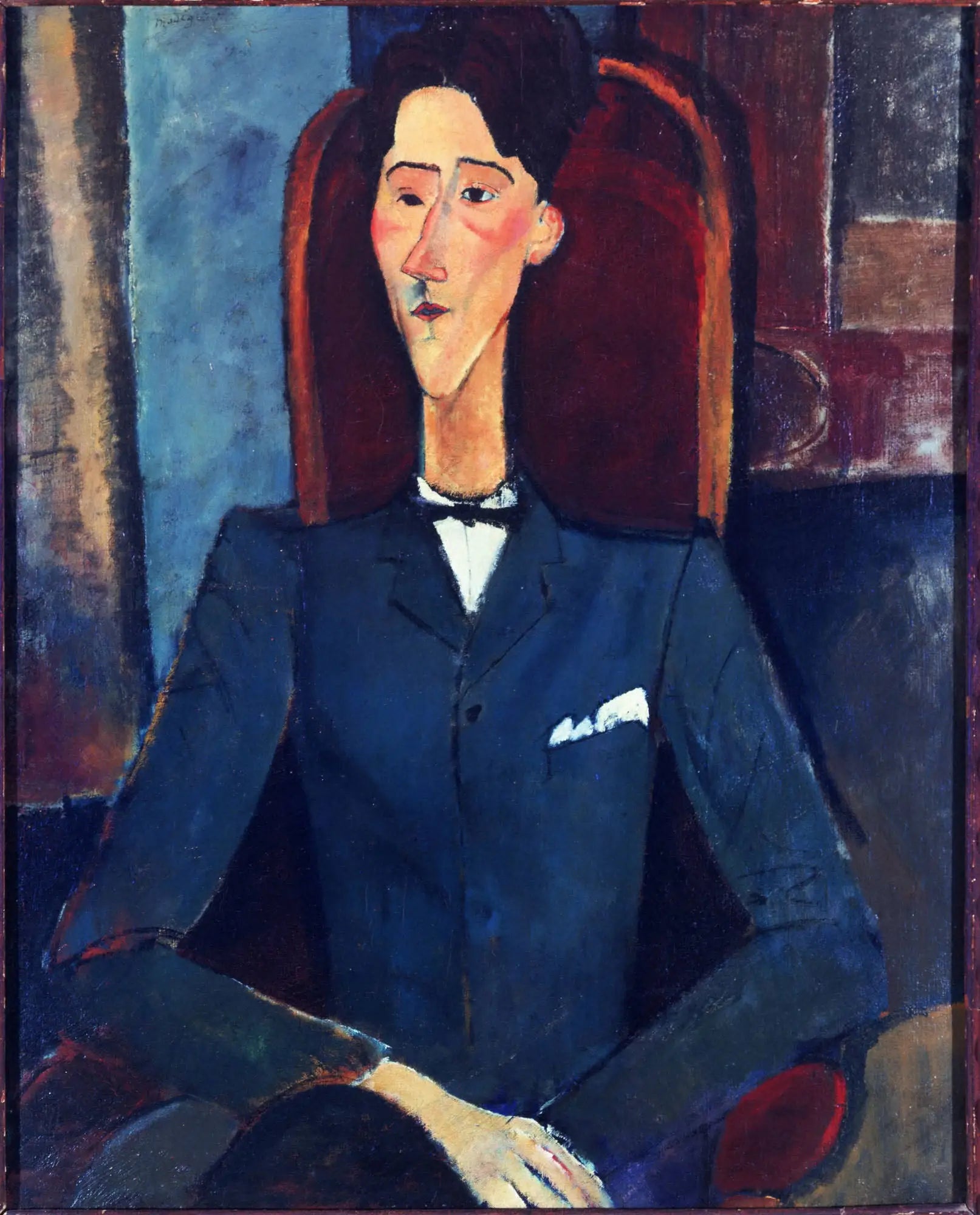 Reproduction du tableau « Jean Cocteau - Amedeo Modigliani » par Alpha Reproduction en peinture à l’huile