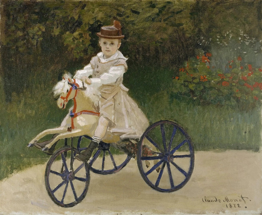 Жан Моне (1867-1913) на своей лошадке для прогулок - Клод Моне
