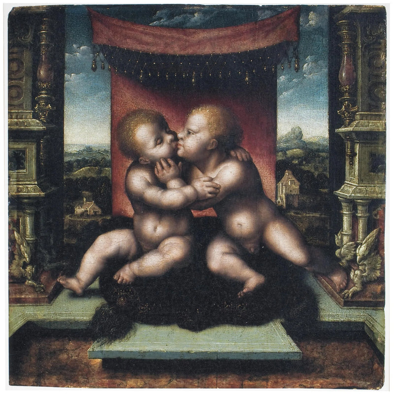 Иисус Христос и Иоанн Креститель дети, вторая четверть XVI века - Joos van Cleve