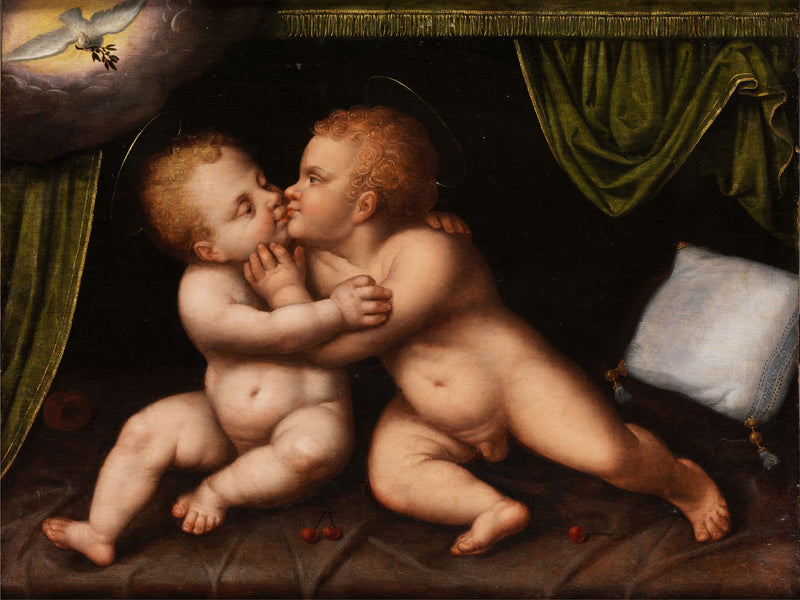 Иисус и святой Иоанн Креститель дети - Joos van Cleve