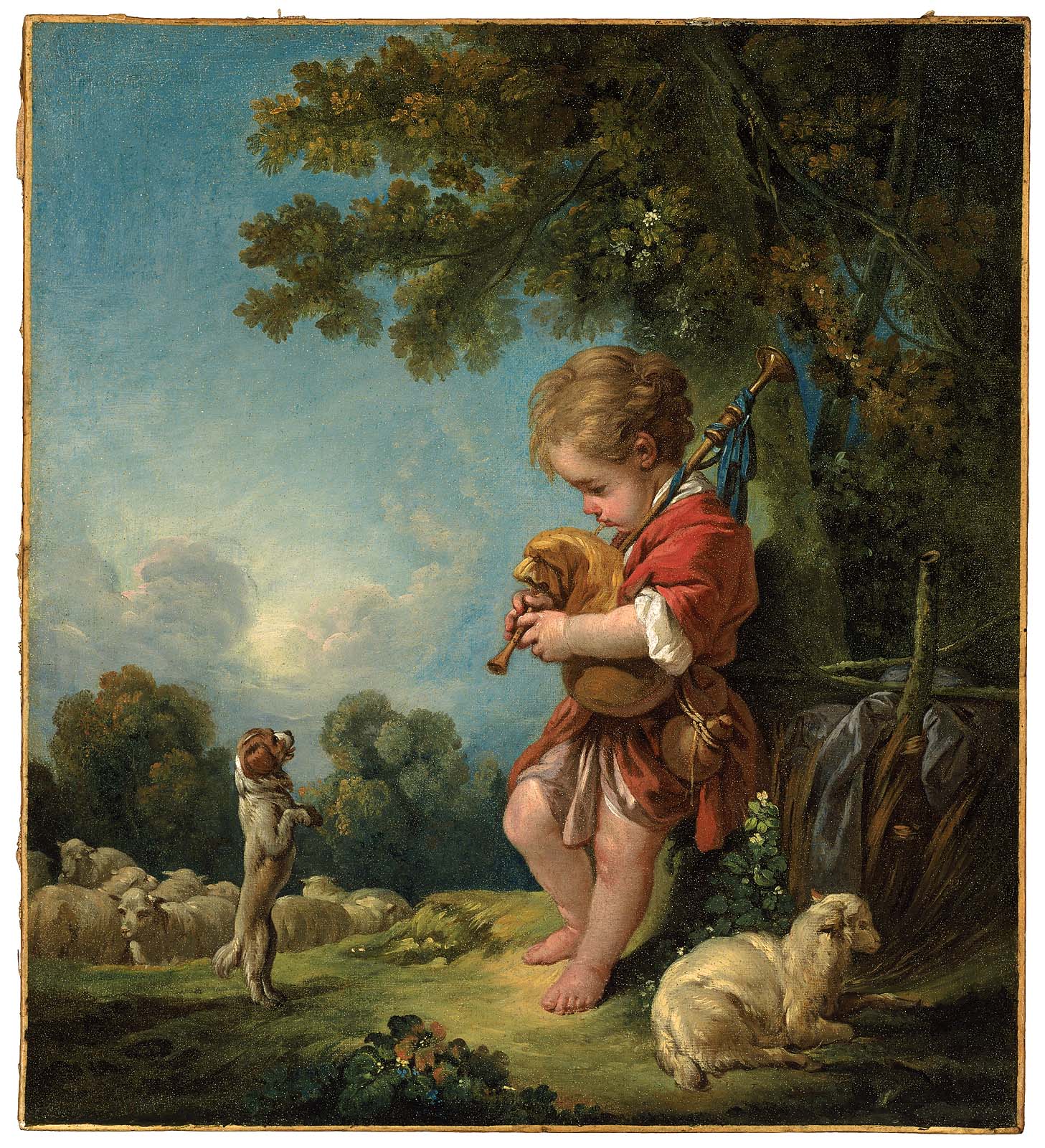 Jeune berger jouant de la cornemuse - François Boucher - Alpha Reproduction