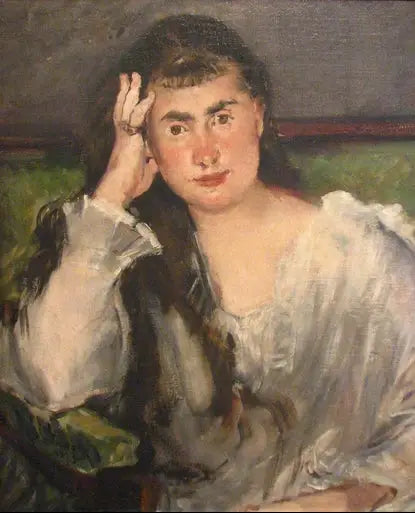 Молодая женщина, прислонившаяся к руке (Маргарита де Конфлан) - Эдвард Мане