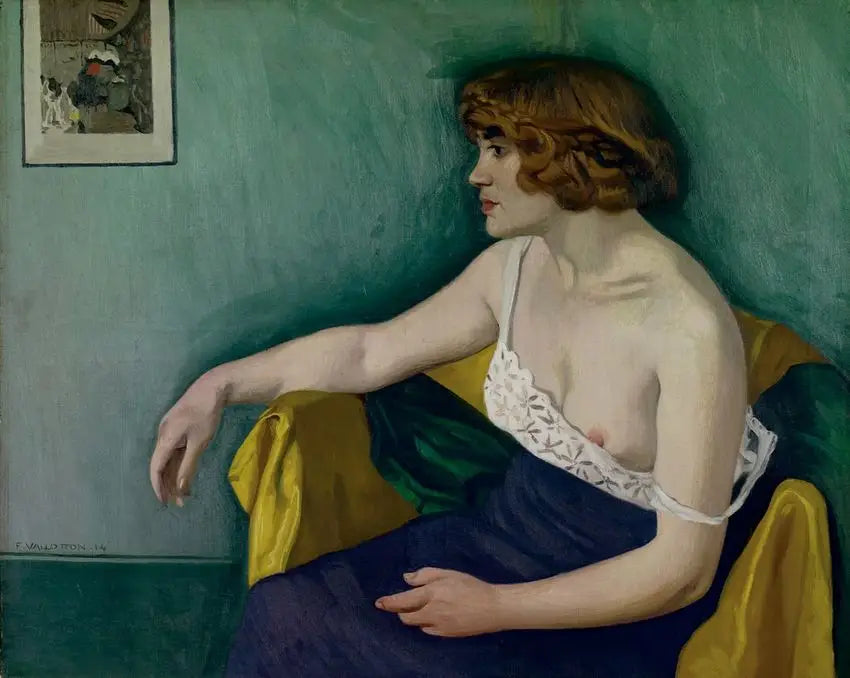 Jeune femme assise de profil - Félix Vallotton - Alpha Reproduction