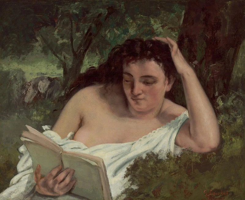 Молодая женщина, читающая — Гюстав Курбе