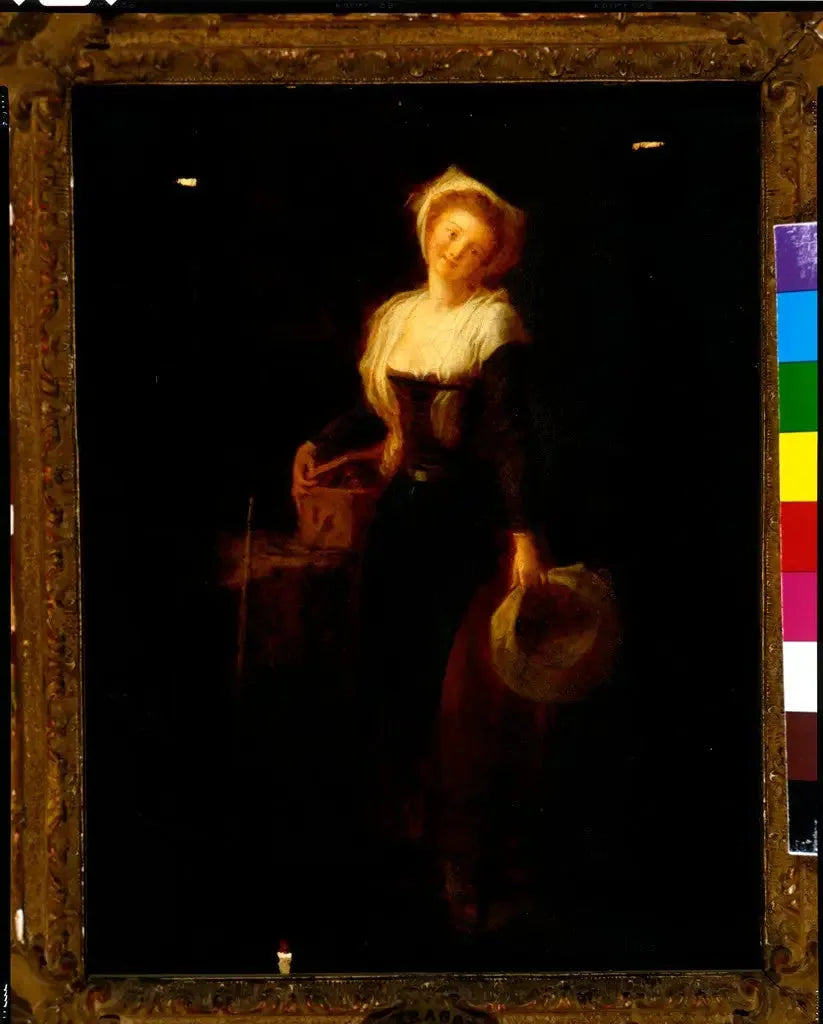 Jeune fille avec une marmotte - Jean-Honoré Fragonard image 1 copie de tableau peinte à la main