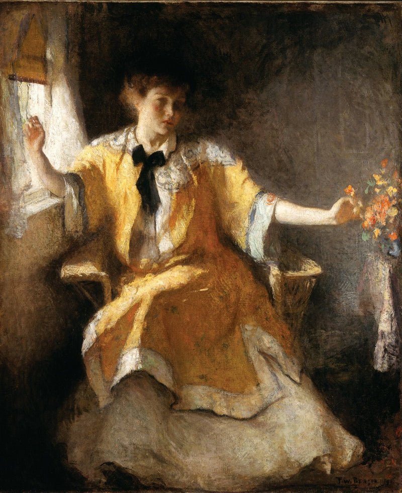 Молодая девушка у окна - Frank Weston Benson