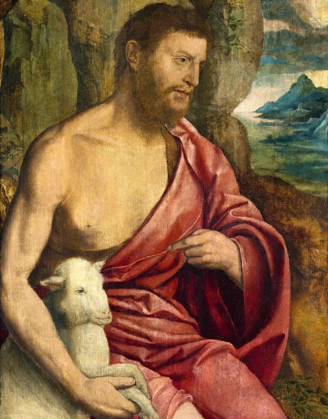 Johannes der Täufer. - Joos van Cleve - Alpha Reproduction