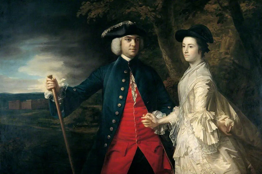 John, 2e comte d'Egmont et sa seconde épouse Catherine - Joshua Reynolds image 1 copie de tableau peinte à la main