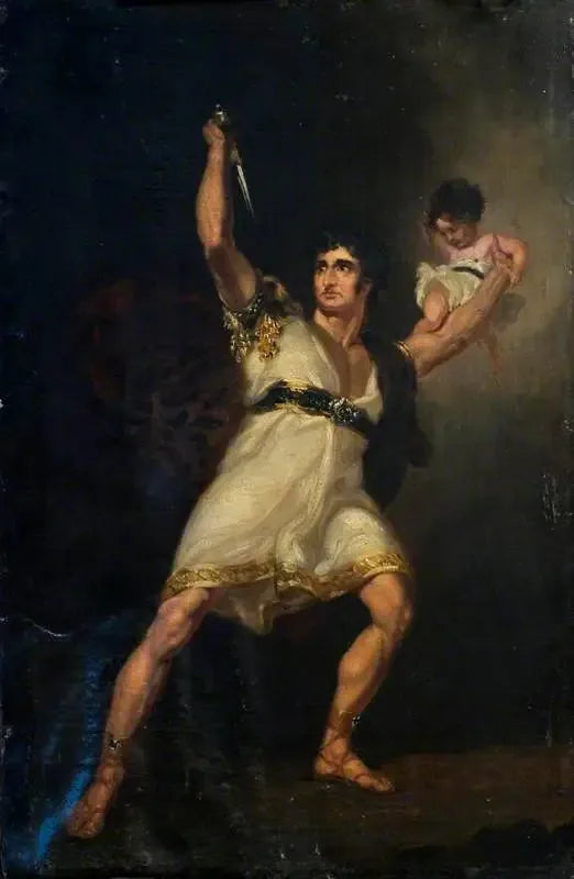 Джон Филип Кембл (1757–1823), в роли Роллы в «Пизаро» адаптировано Ричардом Бринсли Шериданом из «Die Spanier in Peru» Августа Фридриха Фердинанда фон Коцебу - Томас Лоуренс