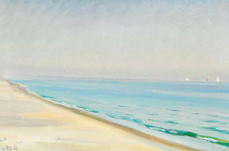 Journée d'été à Skagen Sønderstrand. (Michael Ancher) - Michael Peter Ancher