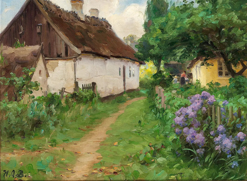 Летний день рядом с фермой. - Х. А. Брендекильде