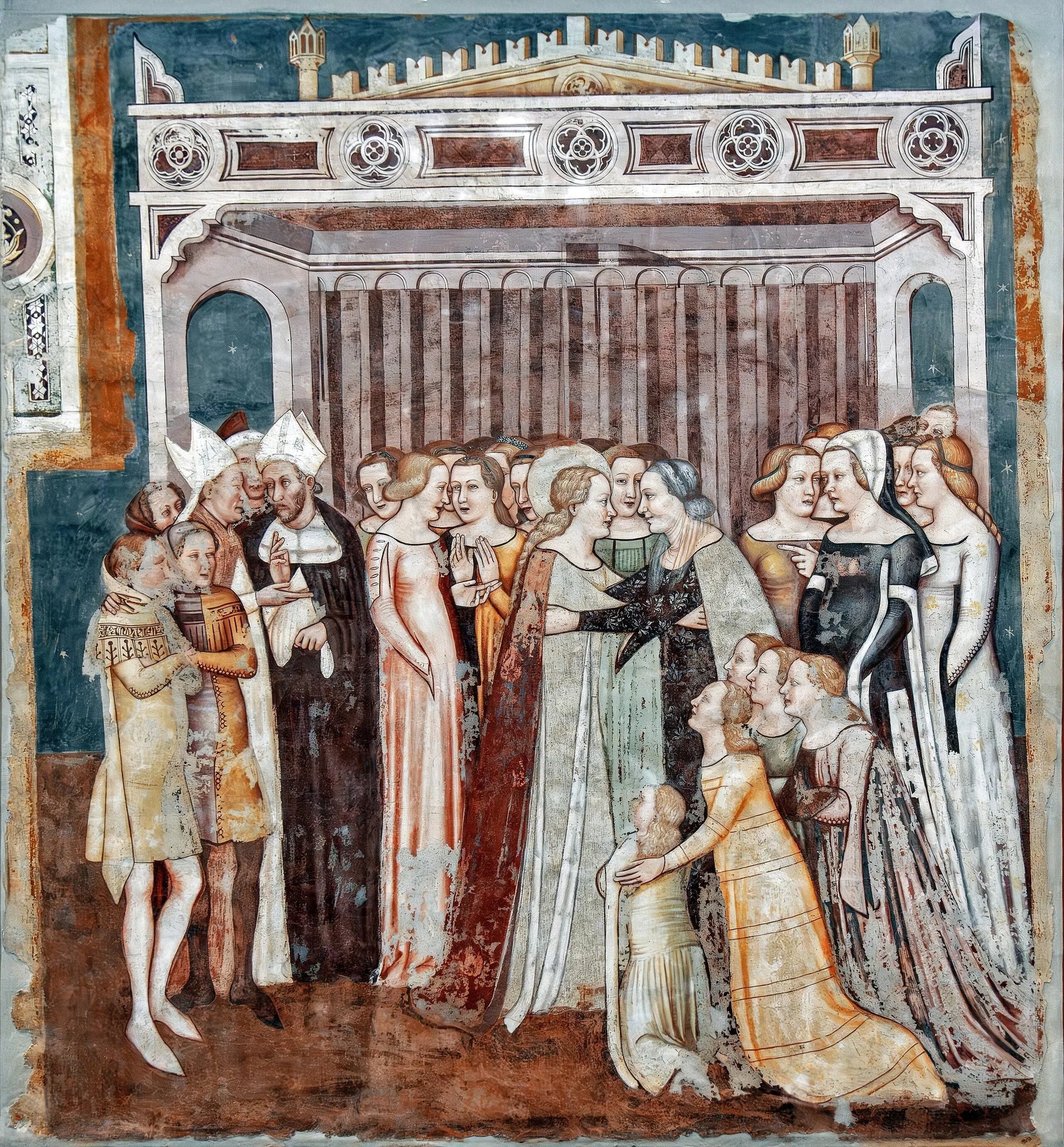 L'adieu d'Ursule à sa mère (Histoires de Sainte Ursule) - Tomaso da Modena image 1 reproduction artisanale de tableau
