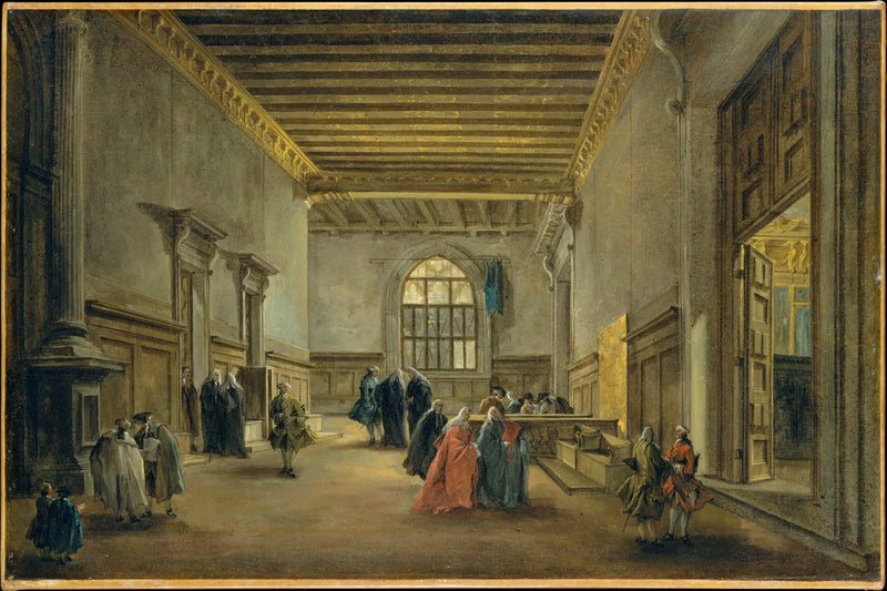 Антрихамбре зала Sala del Maggior Consiglio - Франческо Гварди
