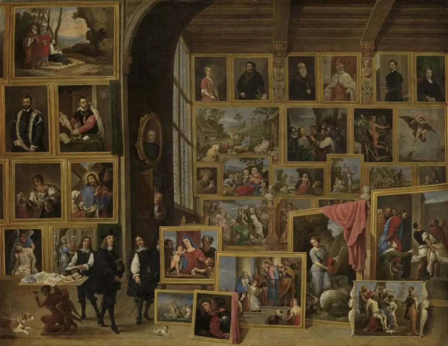 L'Archiduc Léopold-Guillaume dans sa galerie à Bruxelles (IV) - David Teniers le Jeune image 1 reproduction de peinture à l’huile