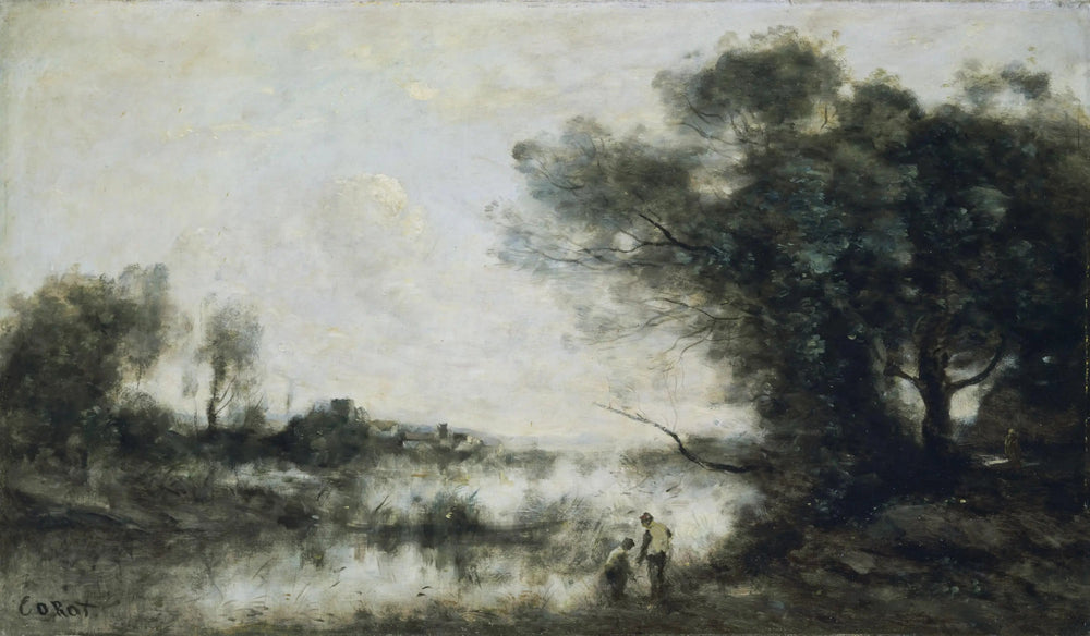 L'étang - Jean-Baptiste Camille Corot image 1 tableau peint à l’huile sur toile