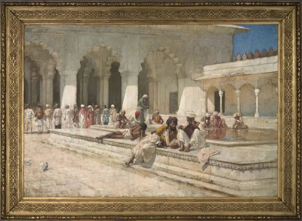 L'heure de prière à la mosquée de la Perle, Agra - Edwin Lord Weeks image 1 reproduction de peinture à l’huile