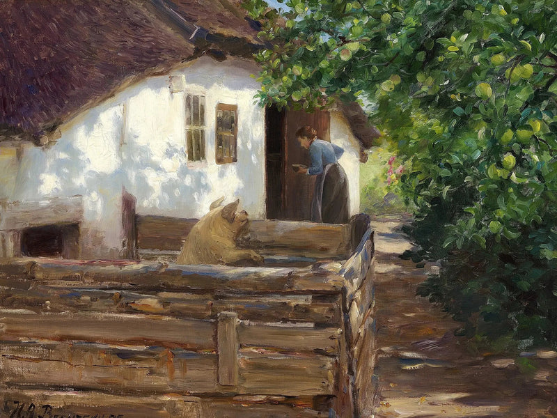 Время еды свиньи. - H. A. Brendekilde
