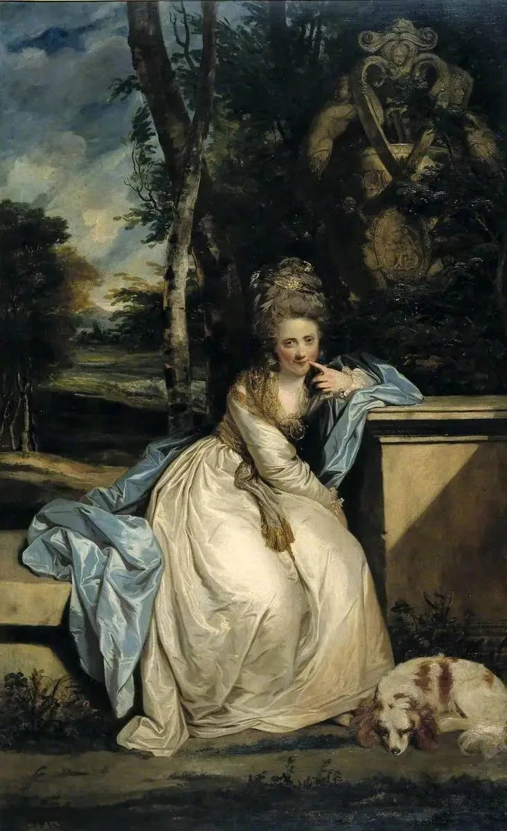 L'honorable Mlle Monckton - Joshua Reynolds image 1 tableau peint à l’huile sur toile