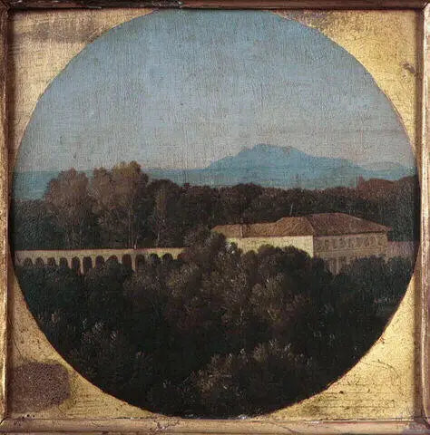 L'Orangerie de la villa Borghèse - Jean-Auguste-Dominique Ingres image 1 reproduction artisanale de tableau