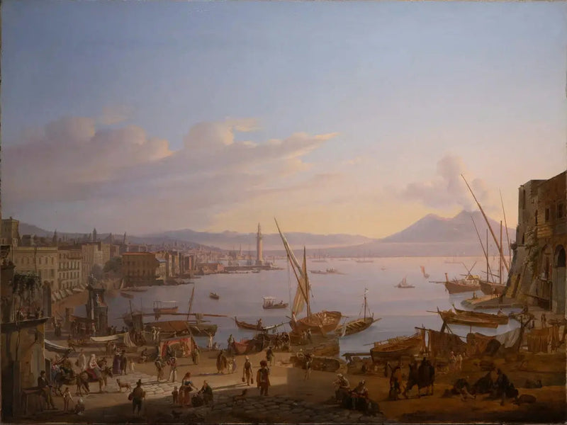 Залив Неаполя с маяком и Везувием на заднем плане. - Антуан ван Дейк