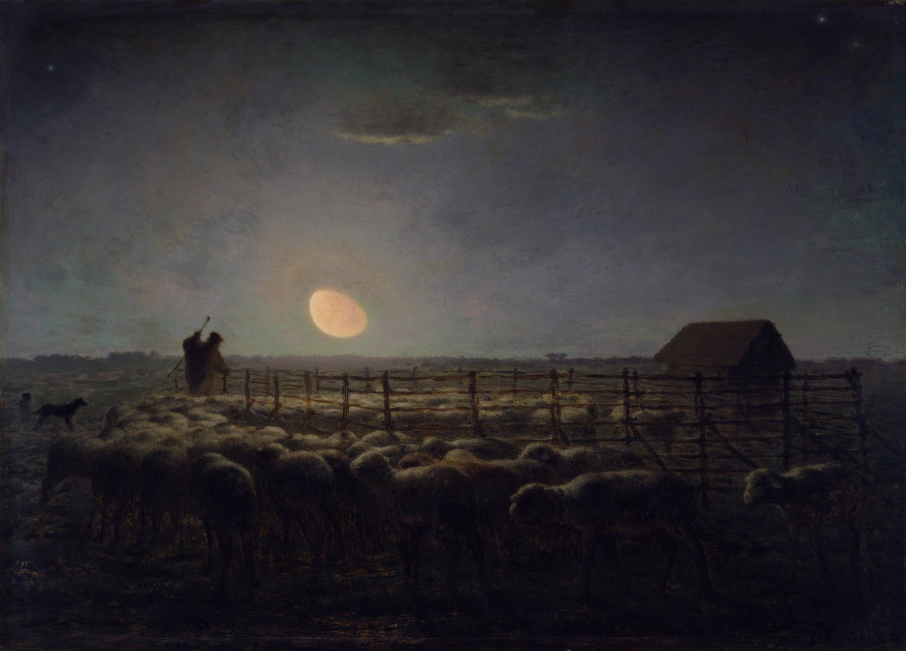 La Bergerie Clair de Lune - Jean-François Millet - Alpha Reproduction