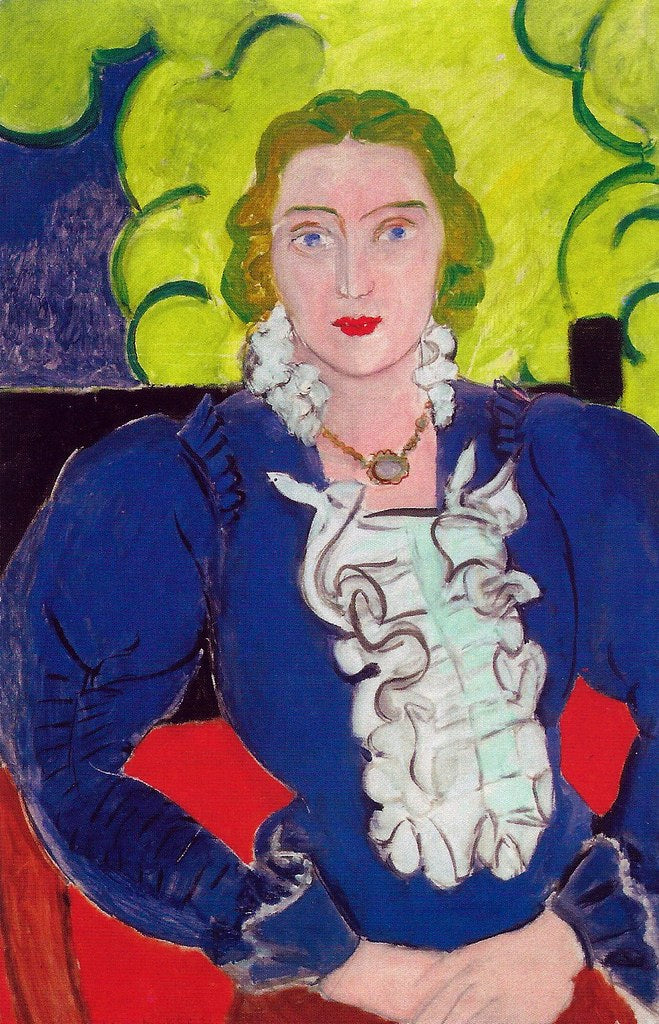 Reproduction du tableau « La Blouse bleue - Henri Matisse » par Alpha Reproduction en peinture à l’huile