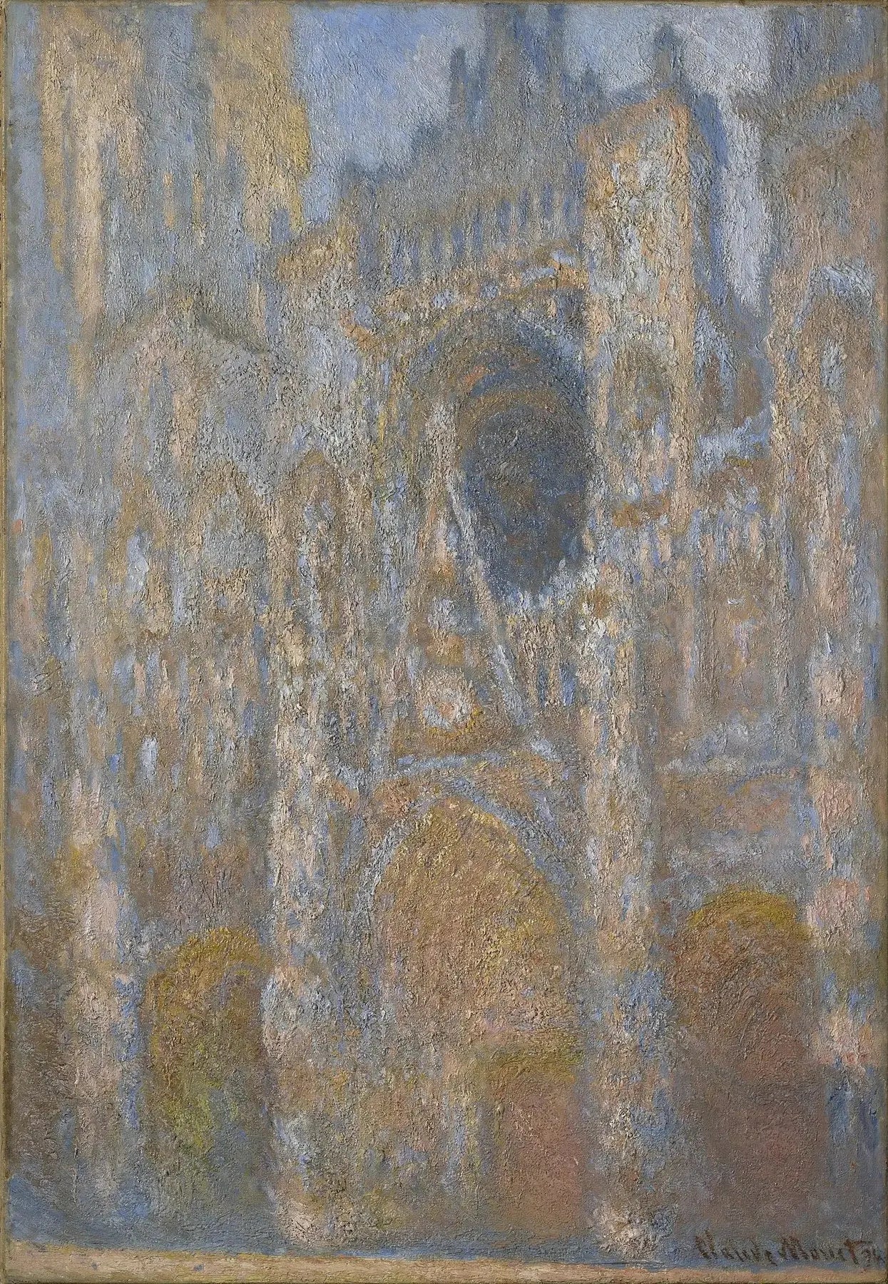 La Cathédrale de Rouen, le Portail, Plein midi - Claude Monet image 1 copie peinte à la main à l’huile