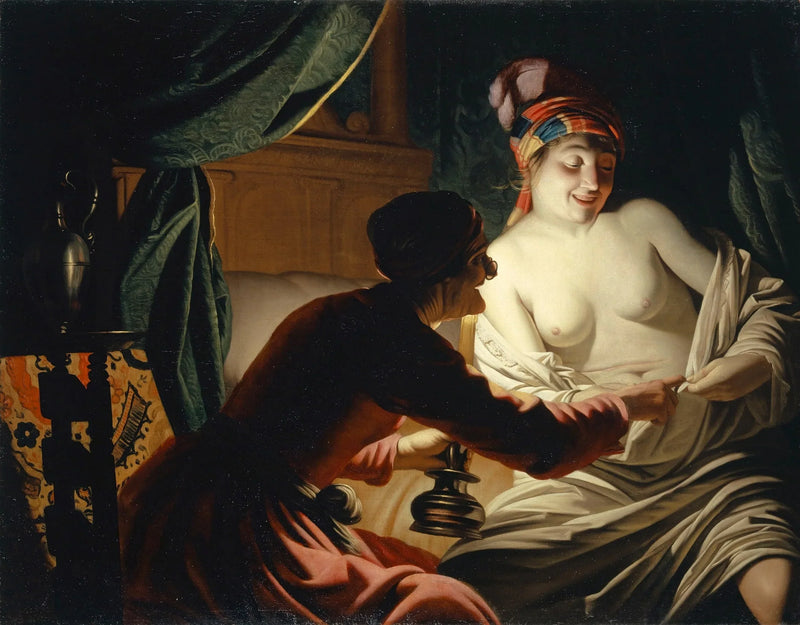 Охота на блох при свете свечи - Gerrit van Honthorst