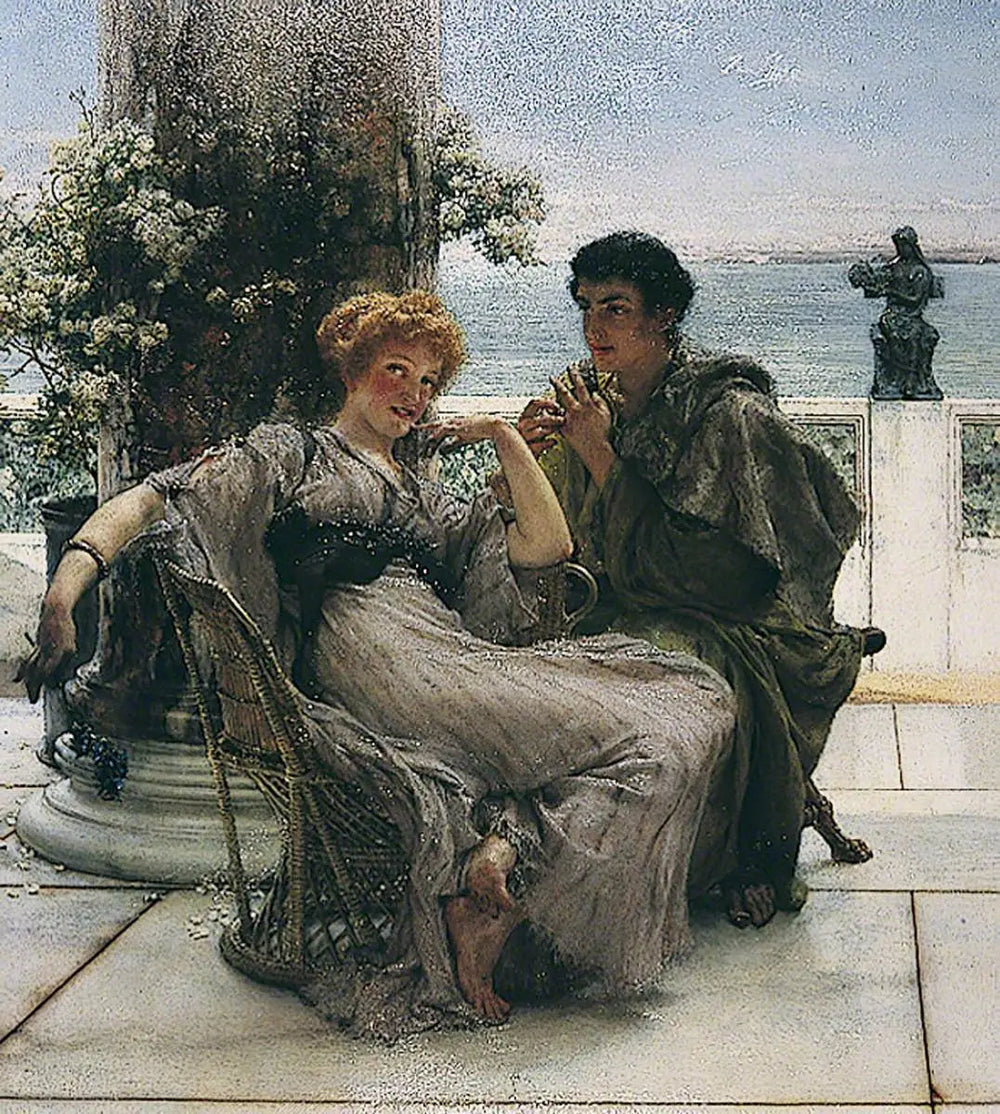 La cour (La proposition) - Lawrence Alma-Tadema image 1 reproduction réalisée par Alpha Reproduction