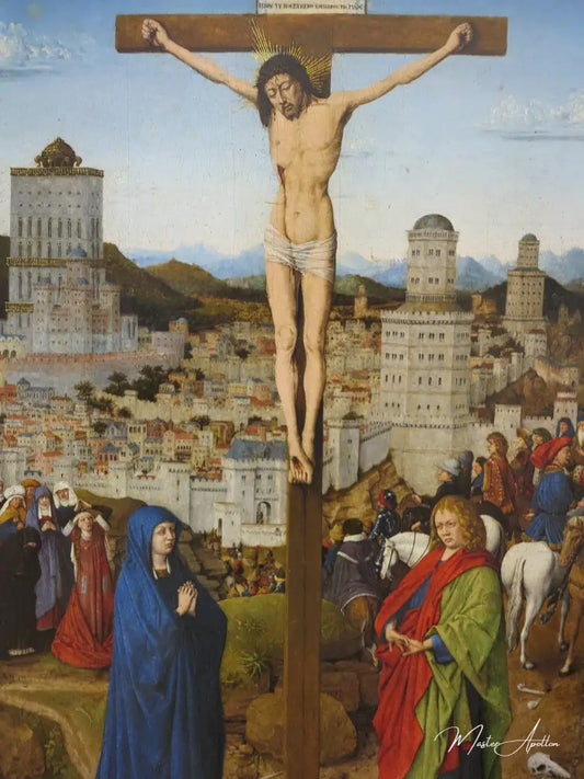 La crucifixion - Jan Van Eyck - Reproductions de tableaux et peintures haut de gamme