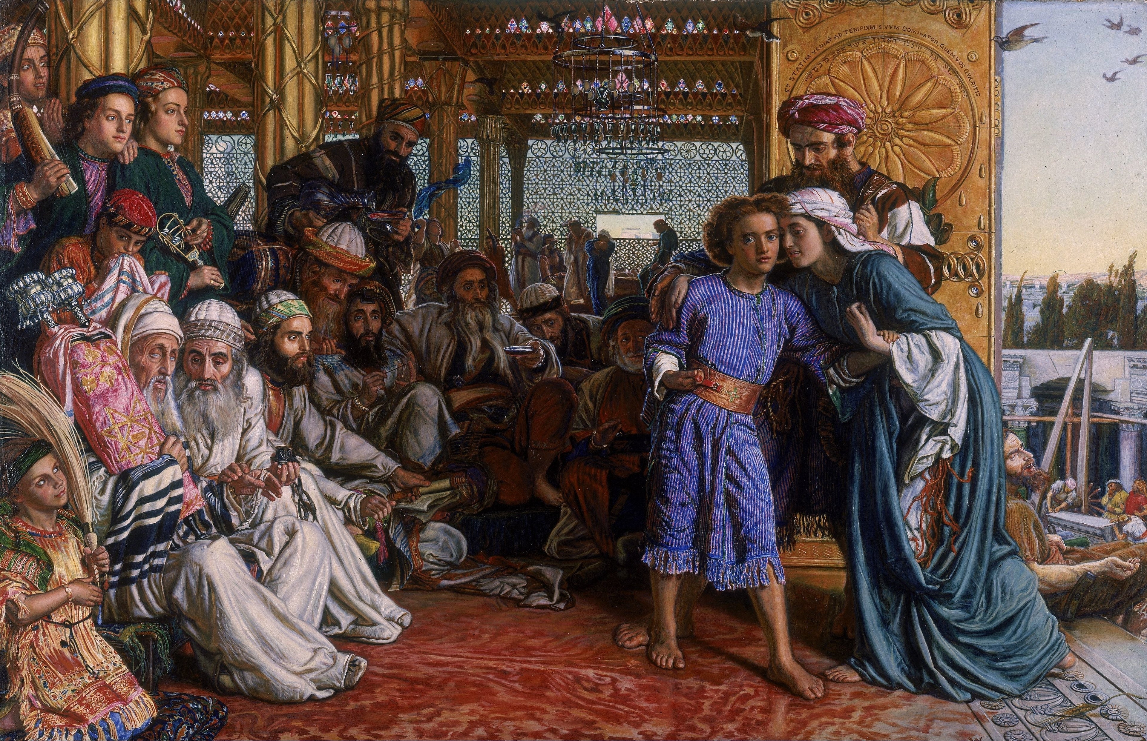 La Découverte du Sauveur dans le Temple - William Holman Hunt image 1 reproduction d’œuvre d’art à l’huile