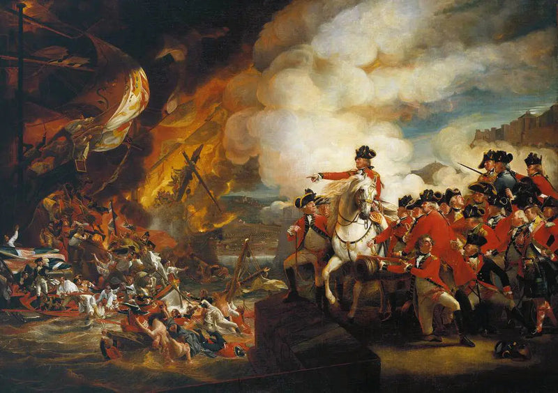Поражение плавающих батарей в Гибралтаре, сентябрь 1782 года - Джон Синглтон Копли