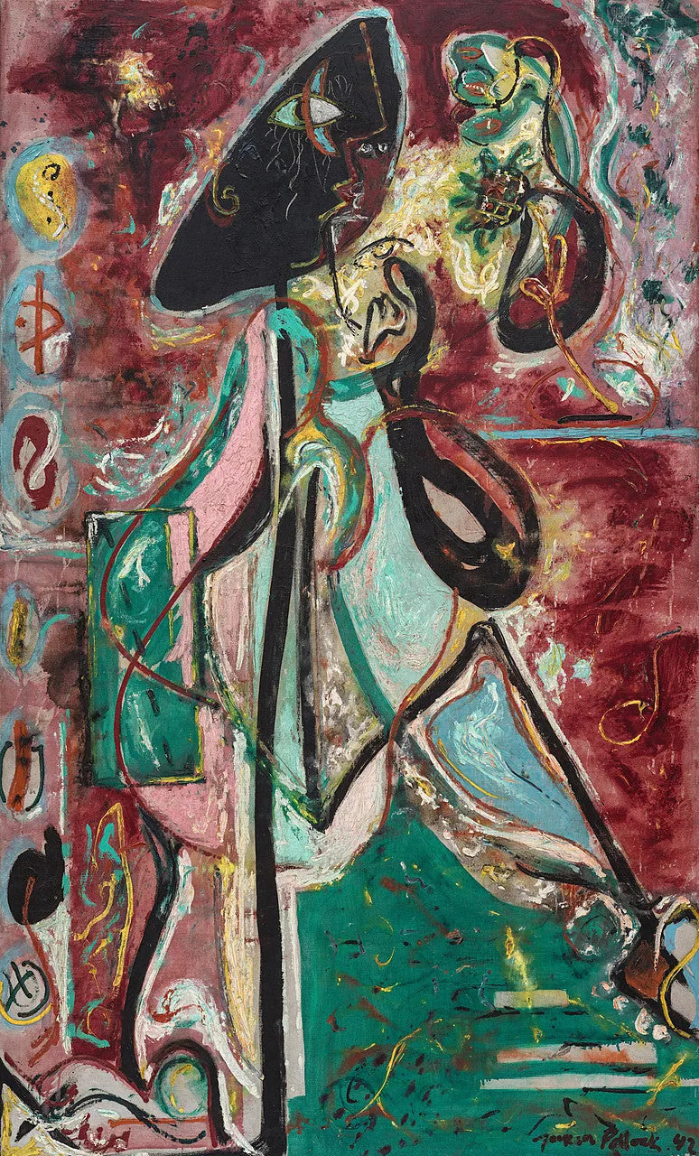 La femme de la lune - Jackson Pollock image 1 copie de tableau peinte à la main