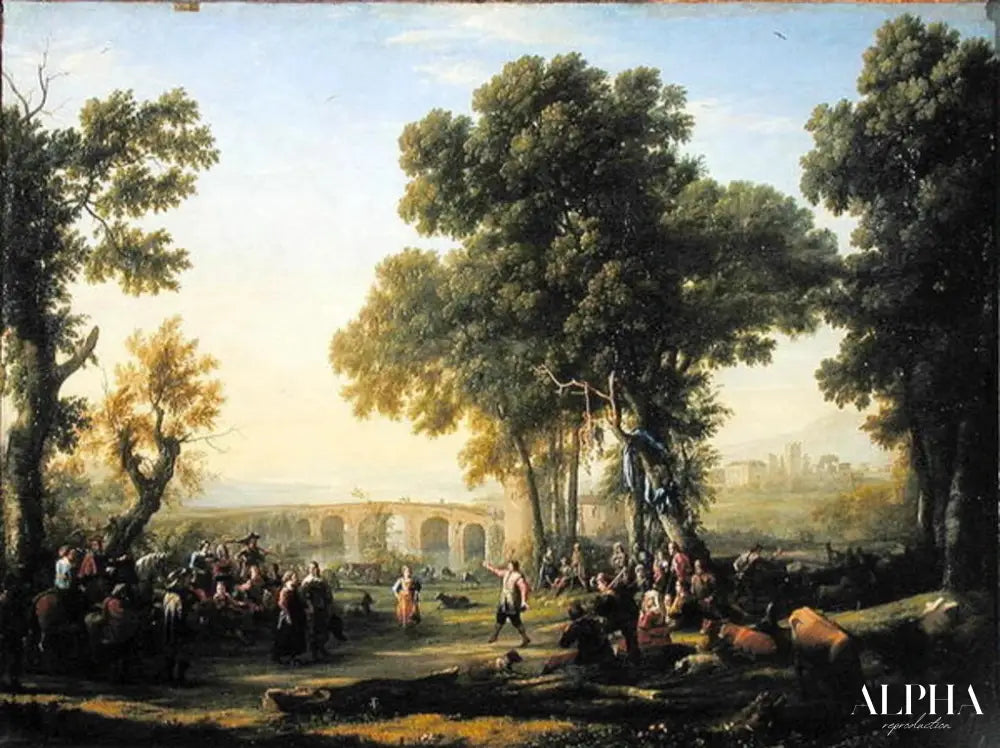 La Fête villageoise - Claude Lorrain - Reproductions de tableaux et peintures haut de gamme